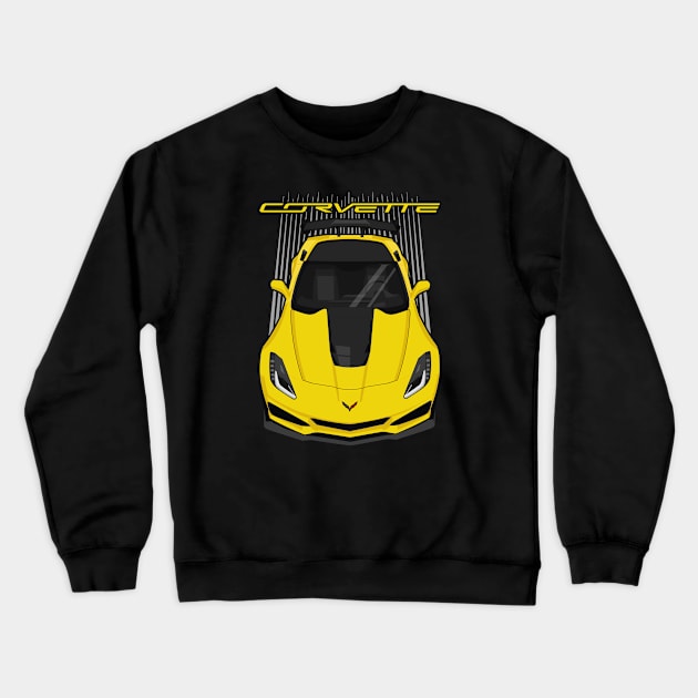 Corvette C7 ZR1 - Yellow Crewneck Sweatshirt by V8social